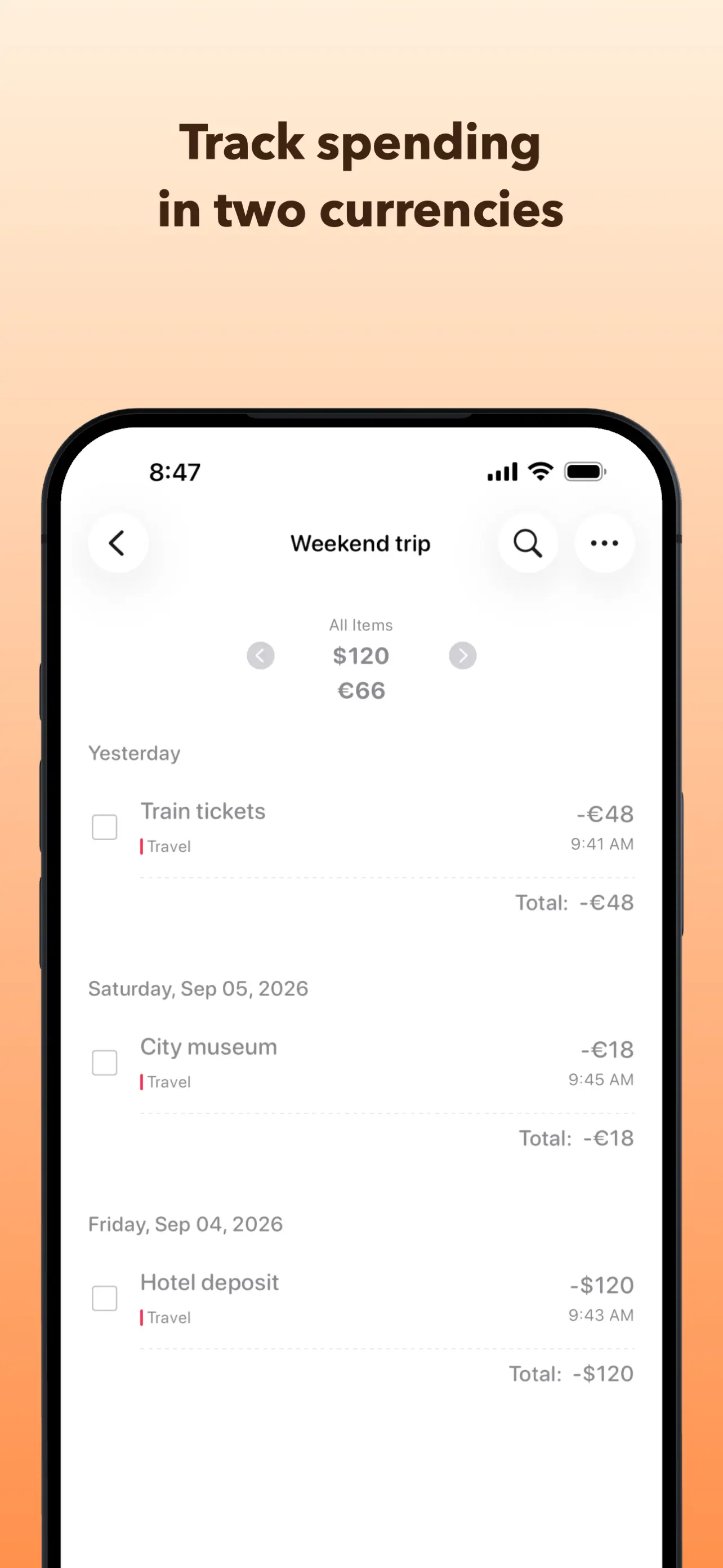 SpendLists: Income Tracker iPhone screenshot 5