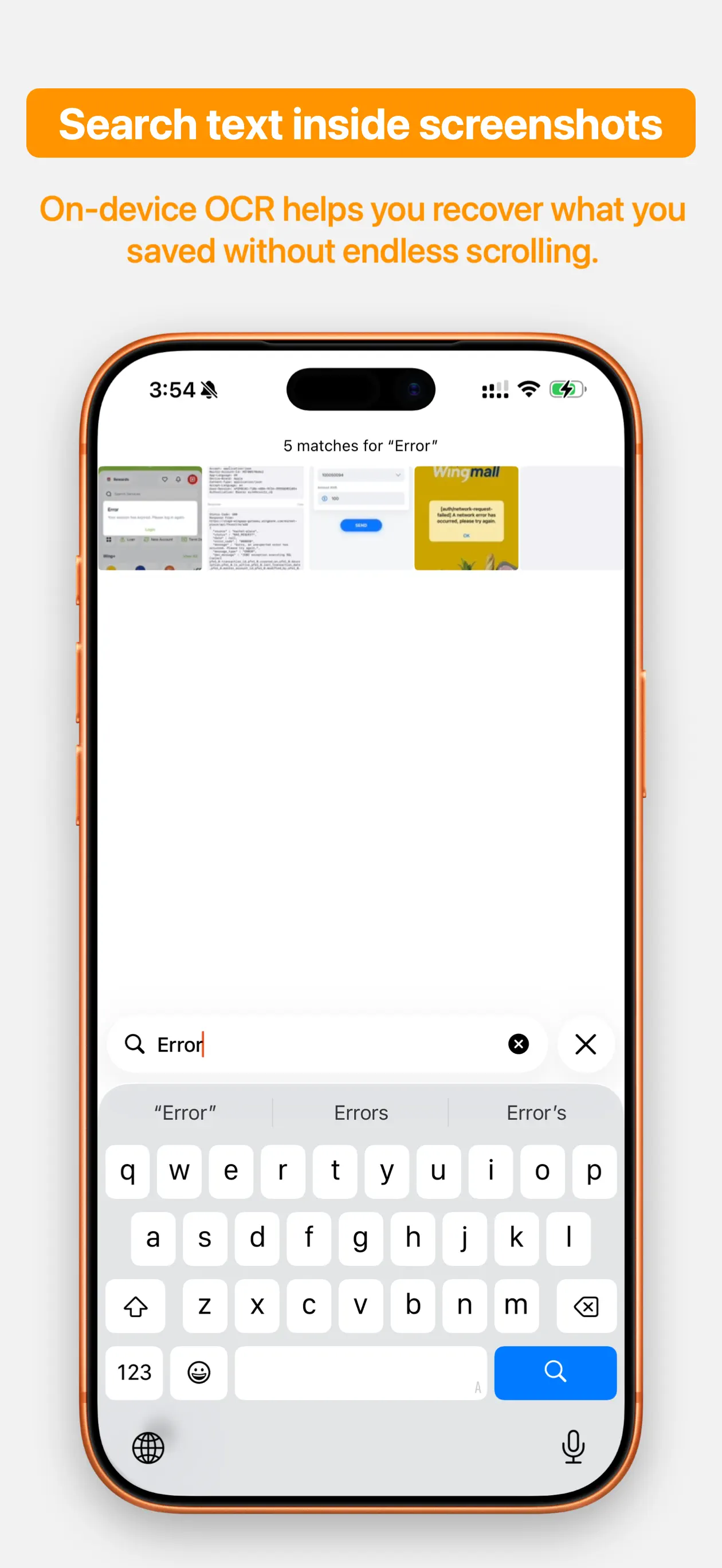 Screenshot Search: CaptureMind iPhone screenshot 2