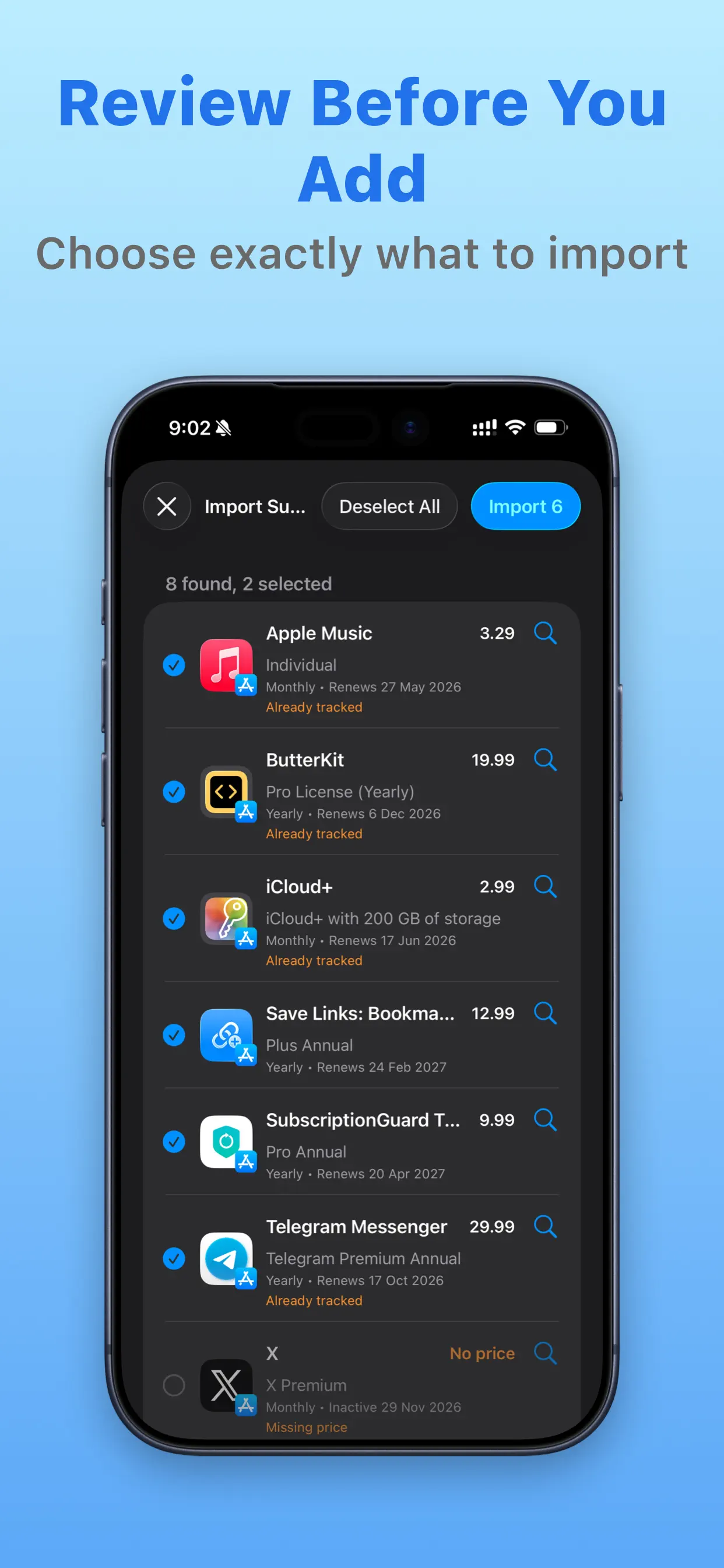 Subscription Guard: Bills iPhone screenshot 3