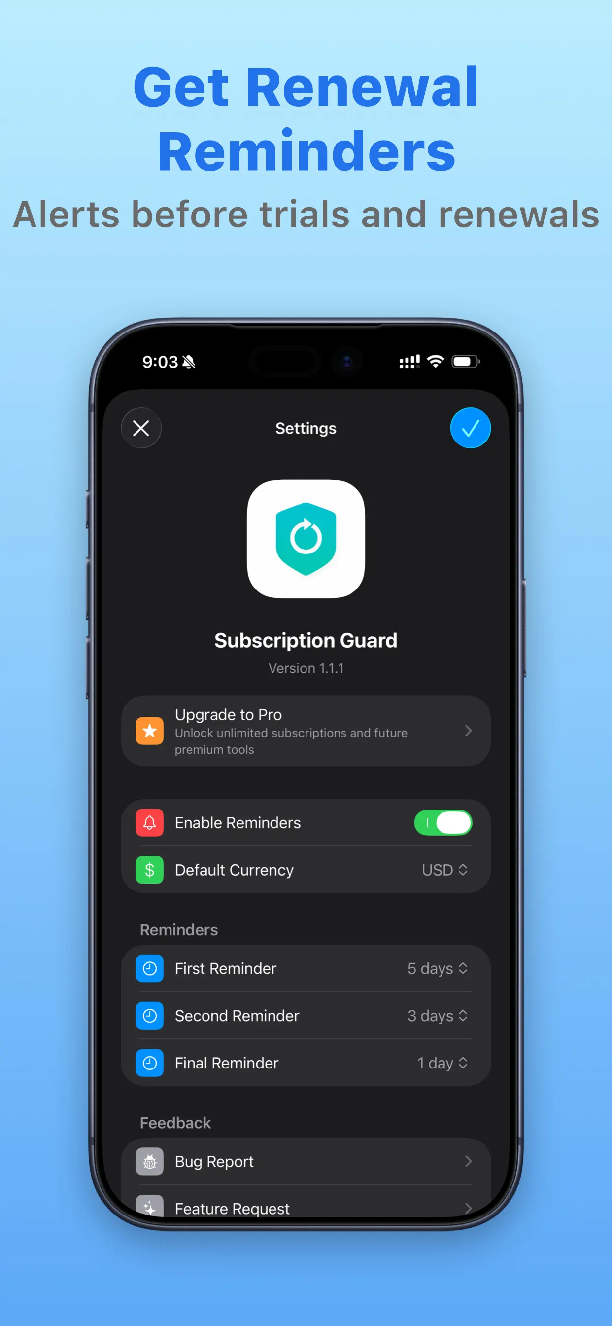 Subscription Guard: Bills iPhone screenshot 4