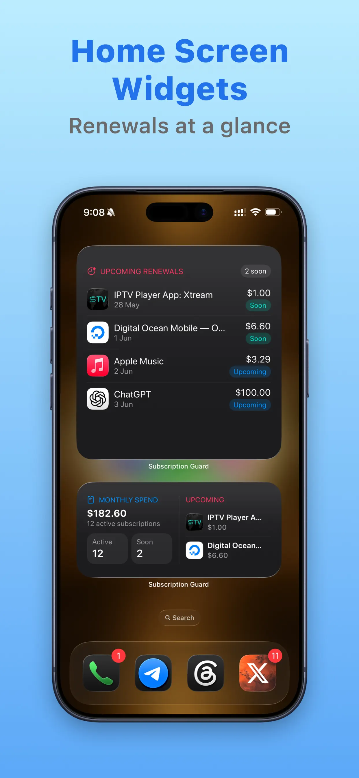 Subscription Guard: Bills iPhone screenshot 5
